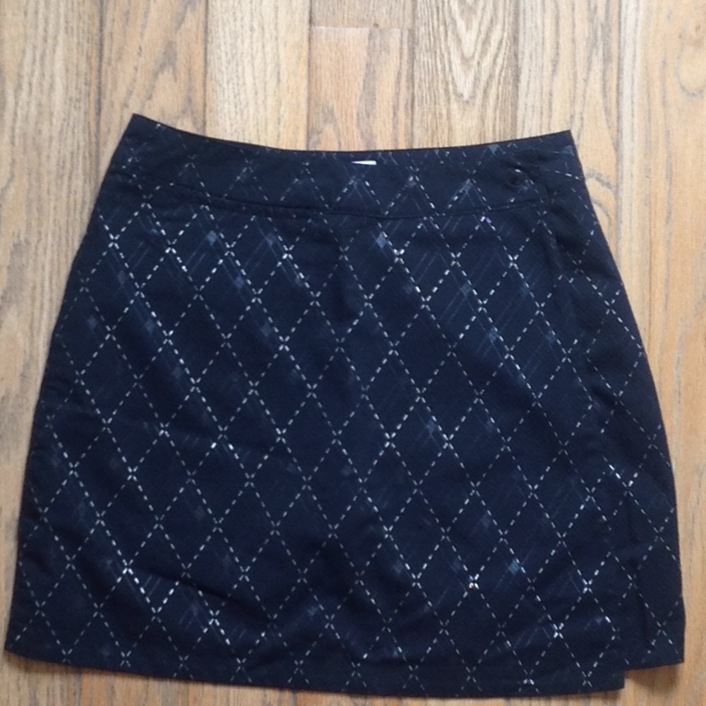 Lopez 4 Black Silver Golf Skort Skirt w/ Shorts